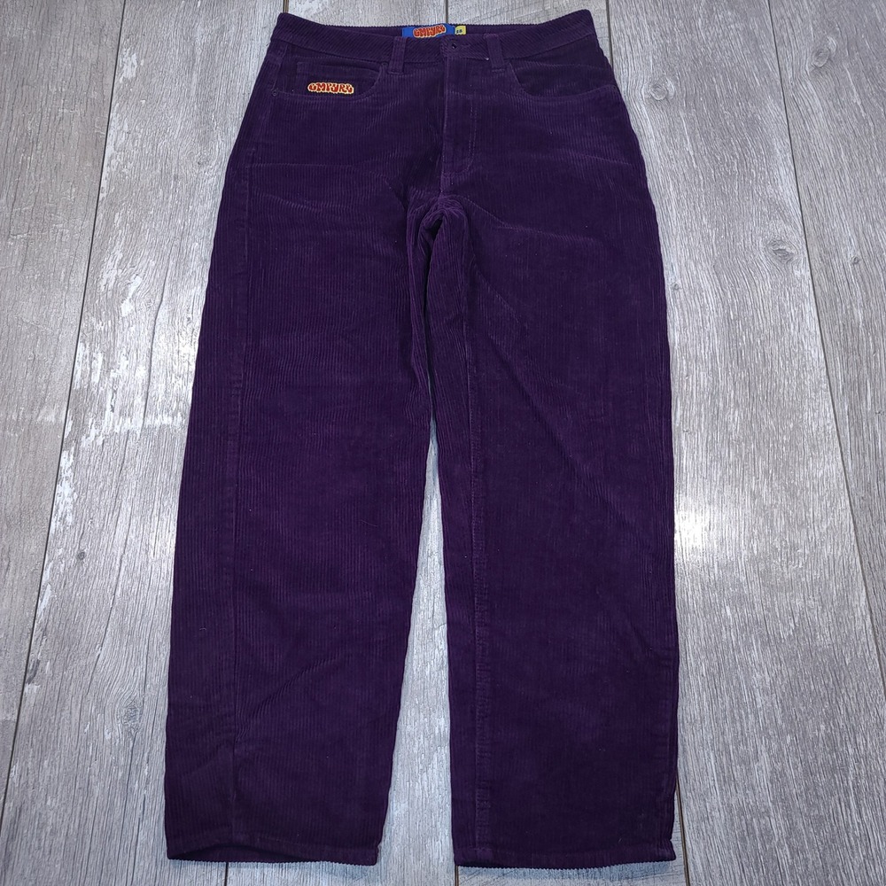 Empyre Corduroy Pants Womens 28 Purple Relax Fit Skate Streetwear Wide Wale